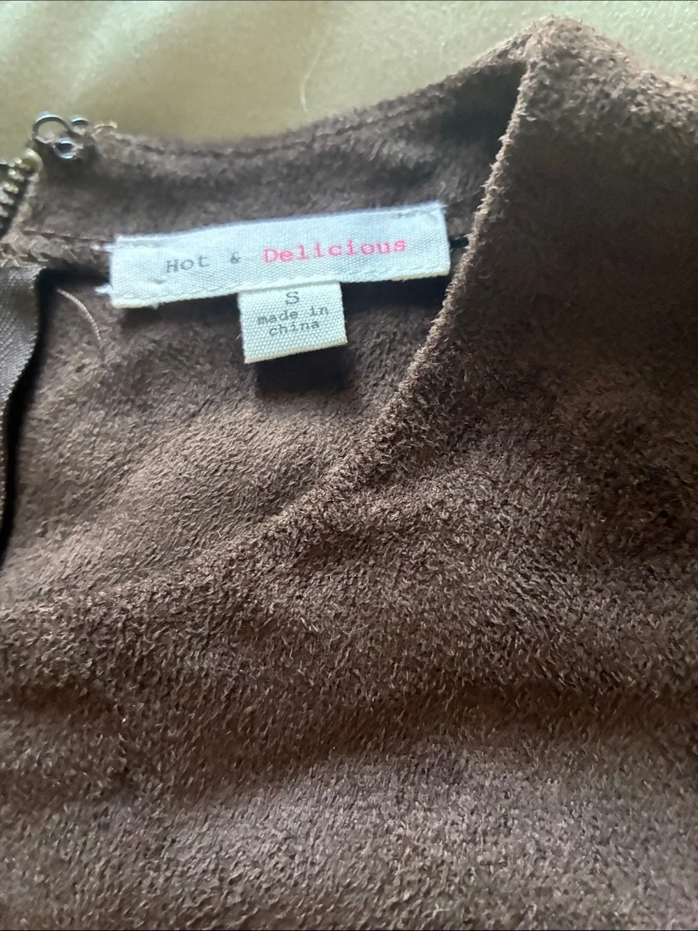 Hot & Delicious Brown Suede-Look Fringe Dress
